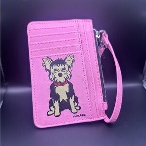 Marc Tetro Pink Dog Wristlet Yorkie Mini